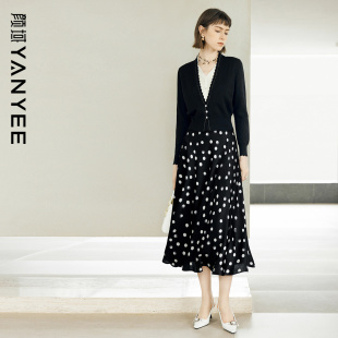 气质半裙中长款 春季 高腰裙子女 波点显瘦半身裙女2026新款 颜域时尚