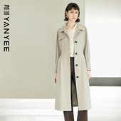 中长款 春季 大衣翻领英伦风外套女 2026新款 颜域高级感气质风衣女款