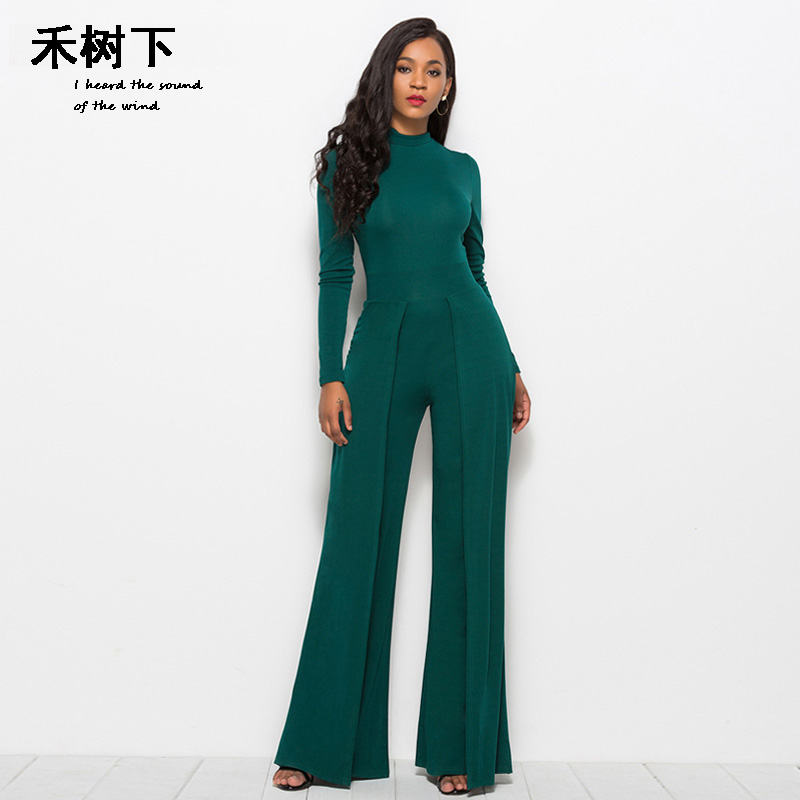 Womens Jumpsuit ladies casual one piece pants复古休闲连体裤