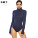 Elastic neck bodysuit 秋冬High 高领紧身连体上衣纯色针织打底衫