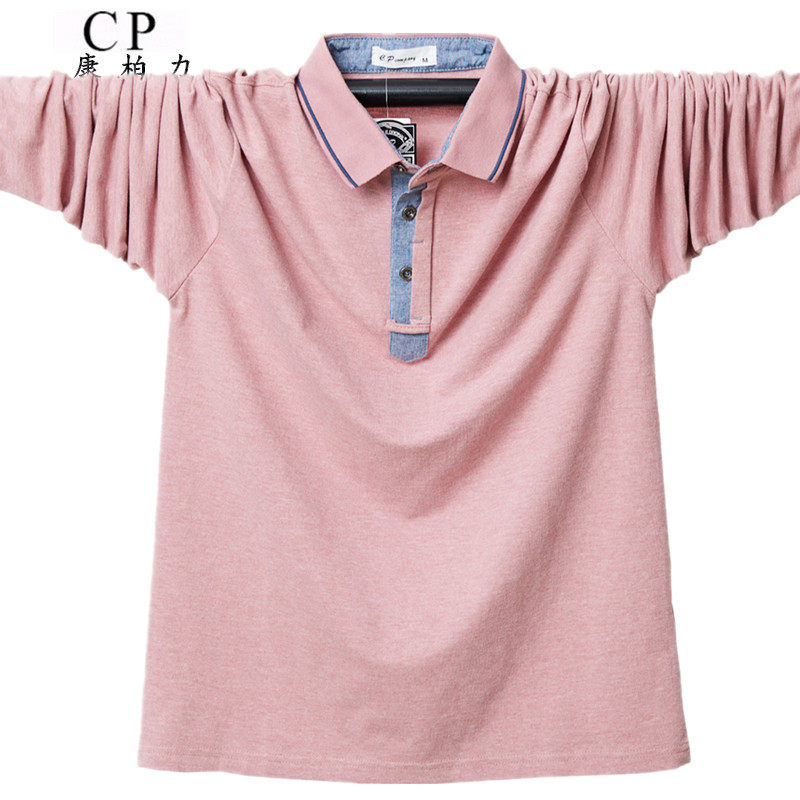 特大胖男休闲翻领加肥加大码t恤