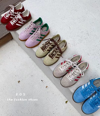 EOS磨砂真皮德训鞋女2026春季新款韩版复古休闲运动平底板鞋阿甘