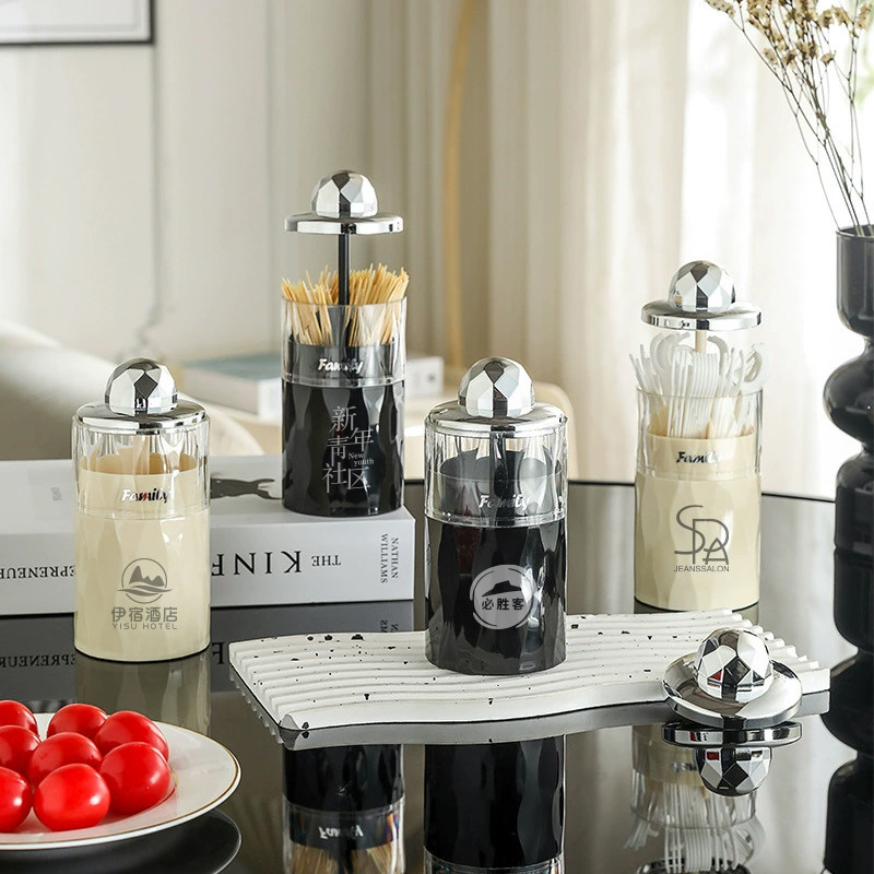 创意高档自动弹牙签盒牙线盒按压