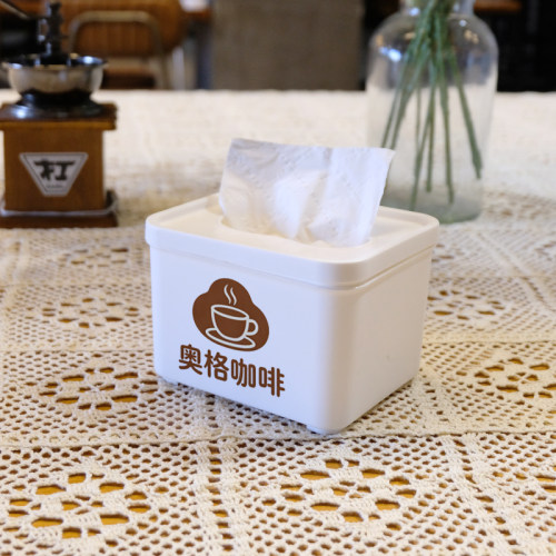 壁挂正方形纸巾盒餐饮用LOGO定制