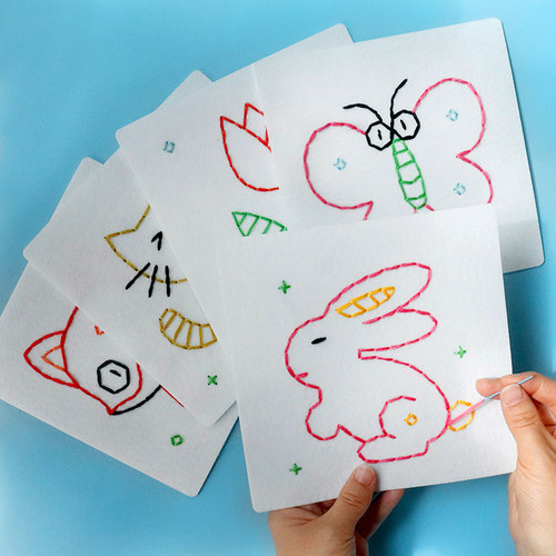 幼儿园手工不织布刺绣材料包学会