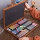 韩国盟友色粉笔72色木盒大师级彩色粉笔颜料彩绘色粉手绘绘画专业