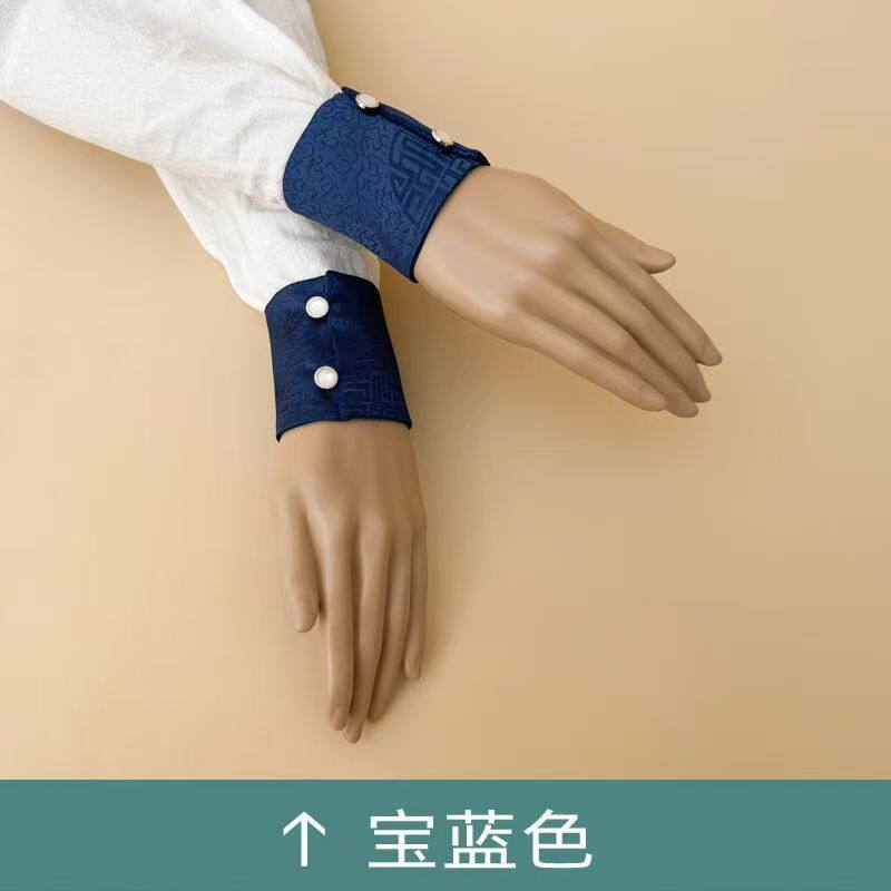 1018古装提花收袖口中式袖箍新汉服手腕套护腕束袖手腕带衬衫袖套图片