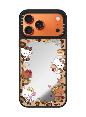 联名黑皮Hellokitty豹纹KT猫苹果17promax壳适用iPhone16pro磁吸15可爱17Air卡通14Plus防摔13保护套