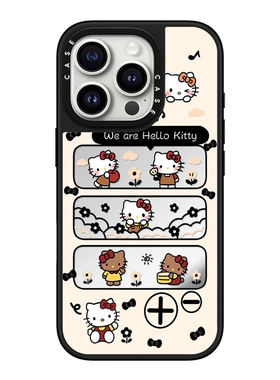 联名黑皮HelloKitty凯蒂猫iPhone17promax壳适用苹果16pro磁吸15Plus可爱14卡通13防摔17AIR保护套女