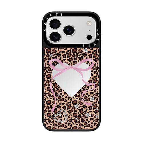 豹纹爱心适用于苹果17promax手机壳/iphone16promax/15pro/14plus/13p/12p套case磁吸手机壳手链