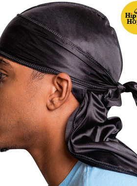 【HIPHOPBOY】蓝色火焰印花街舞配件嘻哈头巾 海盗帽Silky Durag