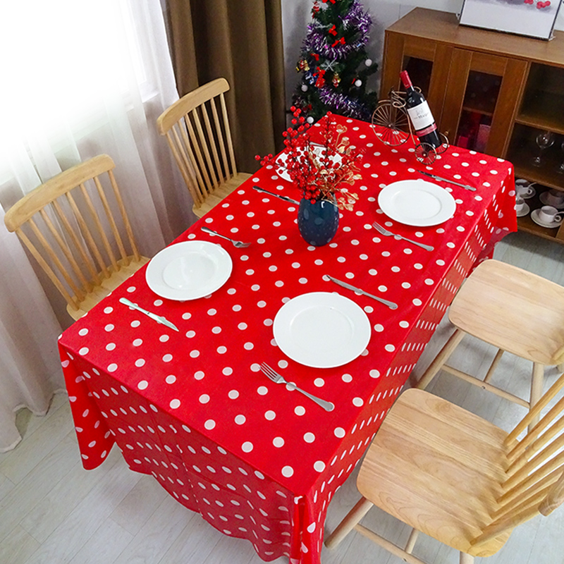 新年元旦一次性桌布红色年会装饰