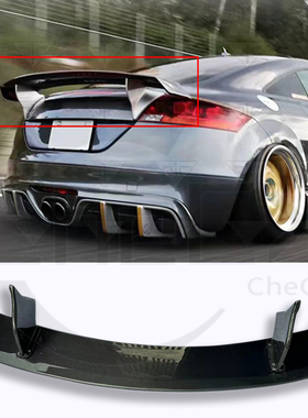 适用于8-14奥迪TT TTS TTRS MK2狼炎款ROWEN款真碳纤尾翼定风翼尾