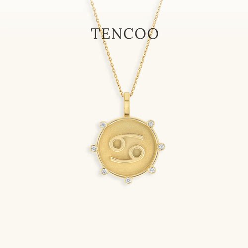 TENCOO12星座符号吊坠项链