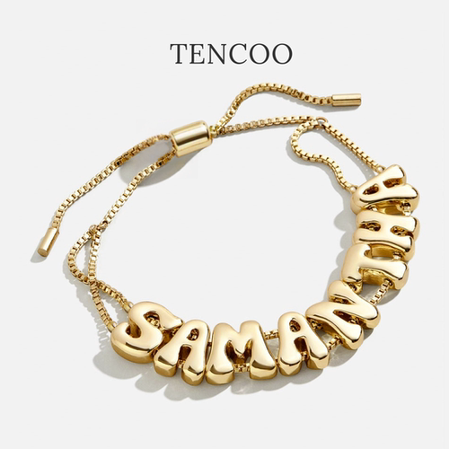 光感滑块字母手链TENCOO