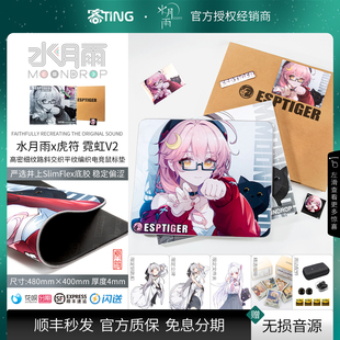 控制型细面游戏鼠标垫瓦洛兰特CS2 联名版 水月雨x虎符电竞 霓虹V2