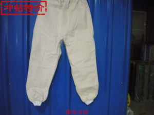 白帆布喷砂喷漆涂装工作裤 打沙裤劳保裤 喷砂机专用裤子工作服