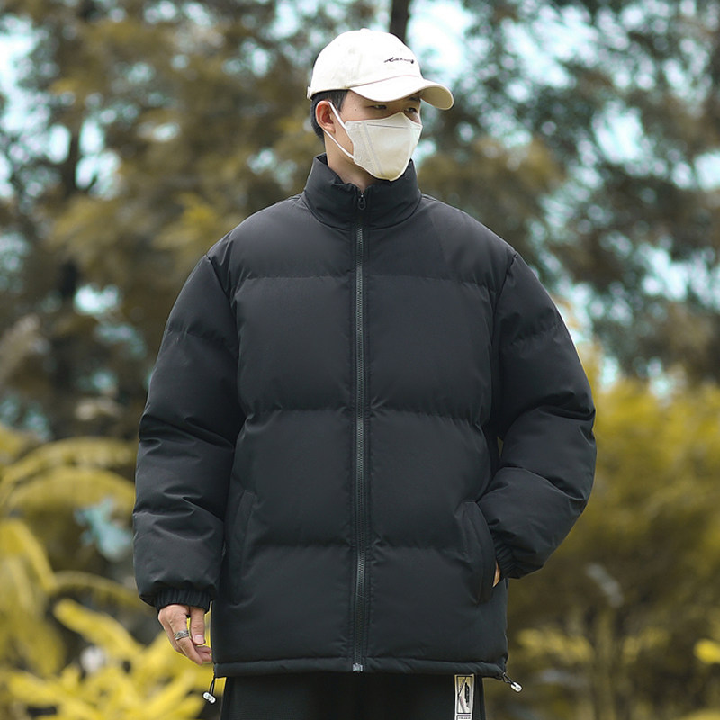 男士冬季加绒加厚立领保暖棉衣