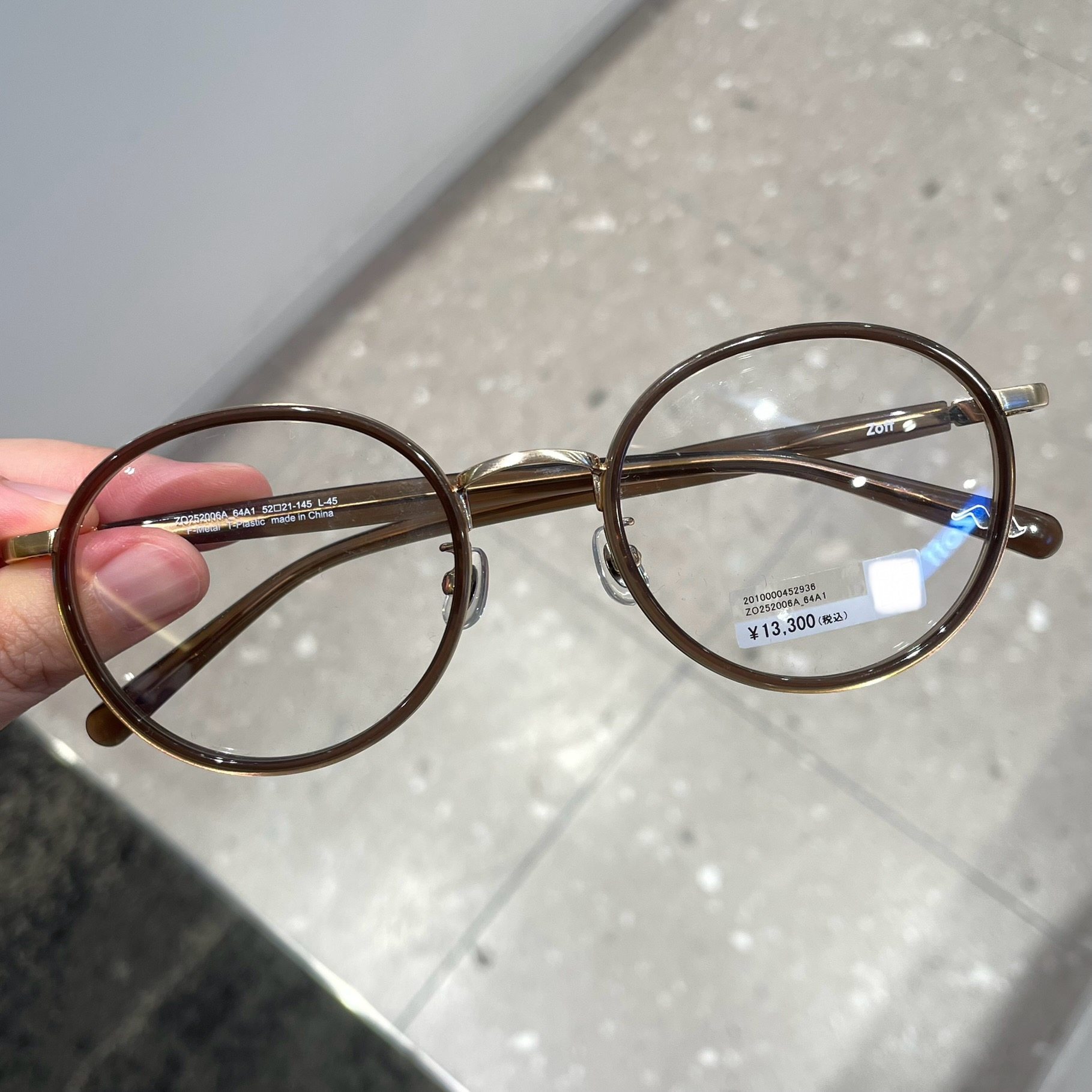 日本代购ZOFF佐芙 Misato Mizukoshi圆形ZO252006近视眼镜送镜片
