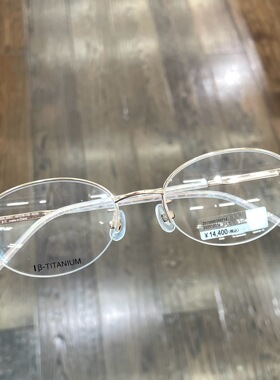 日本代购ZOFF佐芙 超轻钛金属7克女士半框眼镜框ZG253003近视眼镜