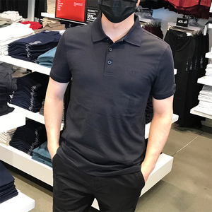北美CK Calvin Klein男夏季新款帅气商务休闲刺绣Logo短袖Polo衫