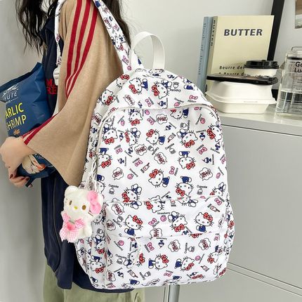 凯蒂猫书包初中女生高颜值小众大学生可爱大容量hellokitty双肩包