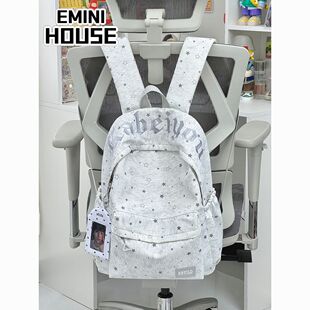社会书包女初高中生大容量星星印花双肩包韩版小众ins背包书包