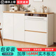 实木餐边柜储物柜原木客厅一体靠墙厨房餐厅橱柜收纳茶水柜拉手款
