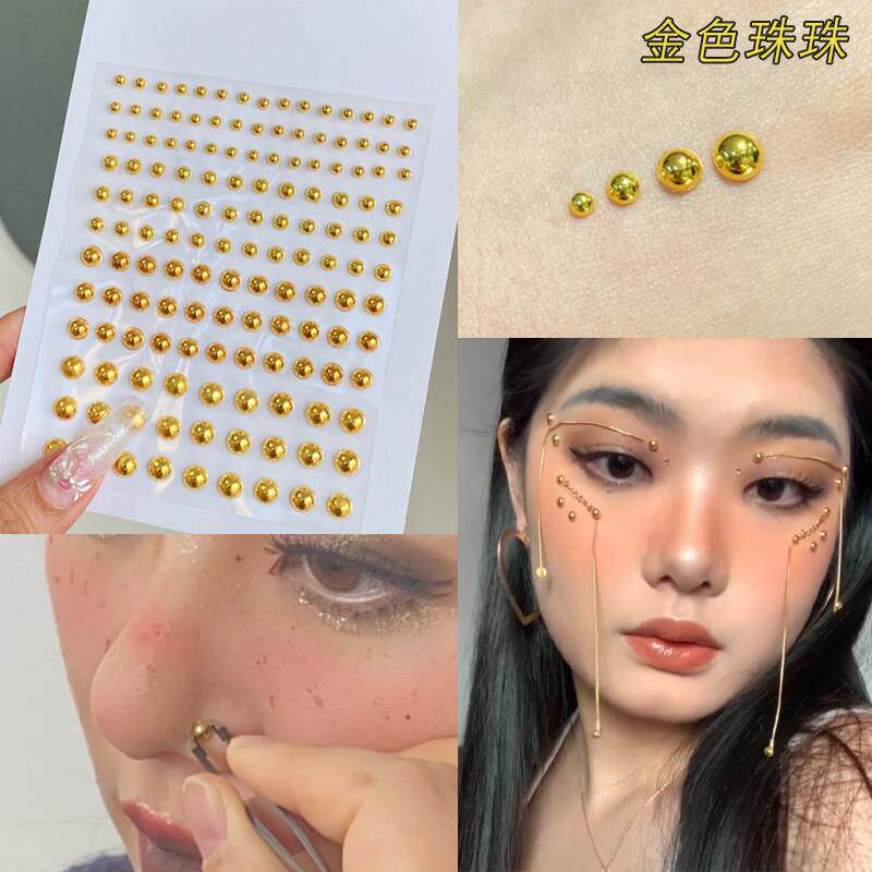 金色钻化妆贴脸饰品舞台妆眼部装饰亮片泪钻水钻钻石贴纸美甲贴片