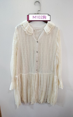 米白色休闲长袖连衣裙 咨询库存下单 102胸