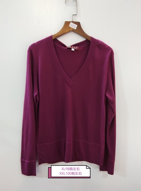 红色针织毛衣长袖休闲上衣  咨询库存下单 只有XL98胸