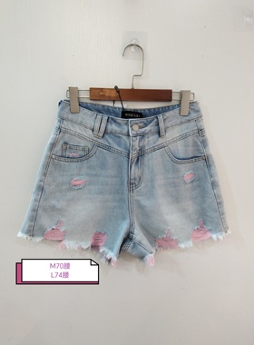 牛仔裤浅蓝色简约短裤休闲裤 咨询库存下单 只有M70腰