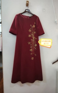 红色休闲简约显瘦连衣裙 94胸 咨询库存下单