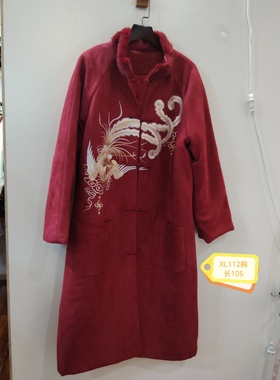 红色休闲简约长袖棉衣外套 咨询库存拍 112胸