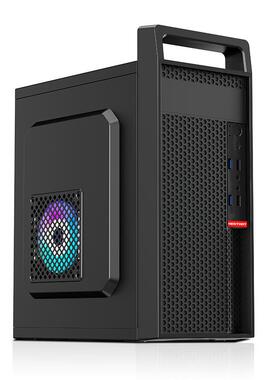 黑石塔启天 台式电脑机箱ATX大板办公商务 背走线USB3.0 提手机箱