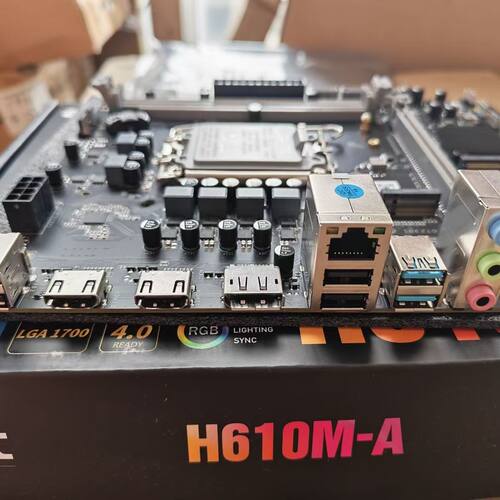 升技H610M-A DDR4内存台式机电脑主板 支持1210012400F 全新