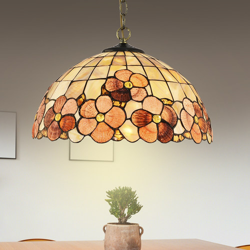 欧式蒂凡尼灯饰灯具贝壳单头餐厅