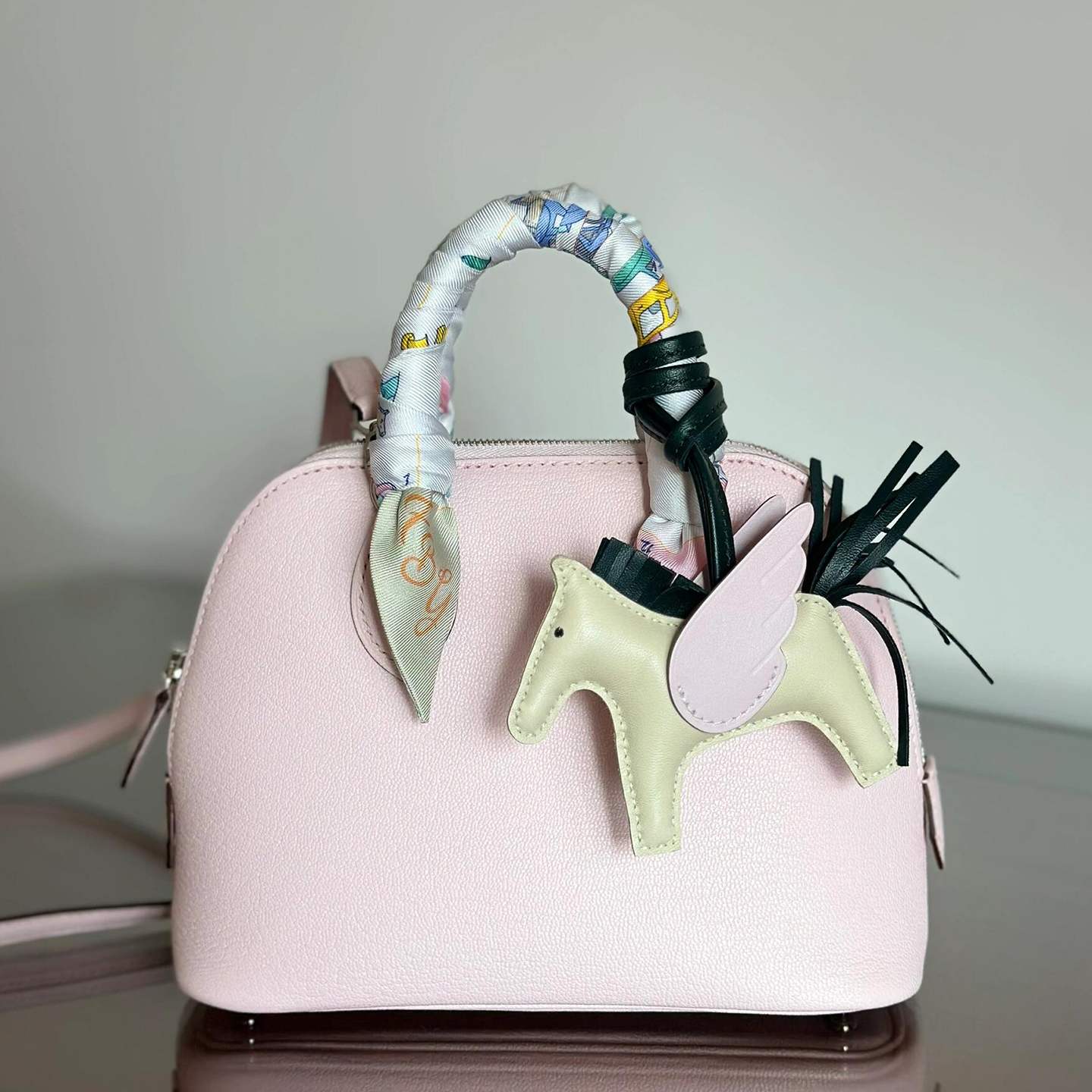 保龄球包女mini山羊皮手提单肩斜挎贝壳包2025新款高端个性百搭包