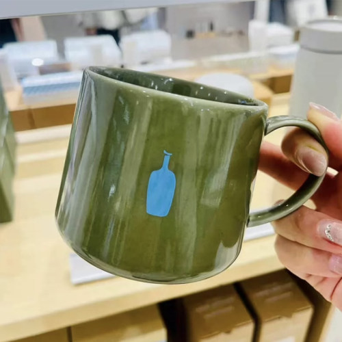 蓝瓶咖啡杯限定松针绿陶瓷马克杯