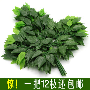 仿真防紫外线榕树枝 工程手感胶片植物叶子 防阻燃树枝榕树枝枫树