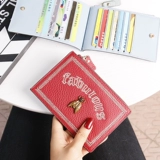 Картхолдер, ультратонкая маленькая вместительная и большая сумка через плечо, милые модные карточки, из натуральной кожи, Южная Корея