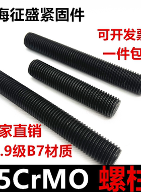 35CrMO高强度全牙螺杆通丝丝杆12.9级全螺纹螺柱牙棒M12M14M16M18