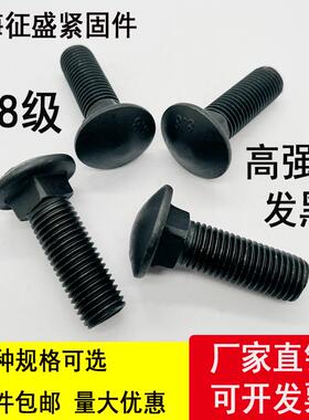 8.8级高强度马车螺丝半圆头方颈螺丝桥架马车螺栓M8M10M12M1620