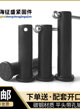 8.8级销轴GB882带孔销平头销钉圆柱定位销M4M5M6M8M10M12M141M6