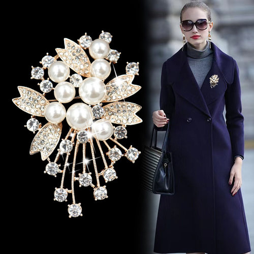 胸针百搭合金珍珠配饰