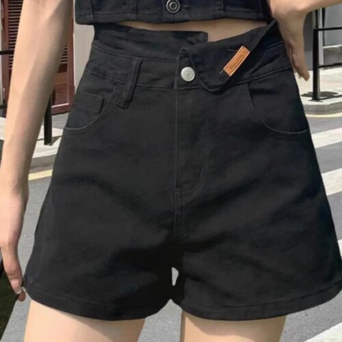 851-900【直播间过款专属】复古破洞牛仔短裤女夏季新款高腰显瘦