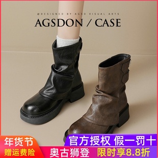 明星同款马丁靴女2026新款春冬季厚底美拉德短靴子爆正流行巨好看