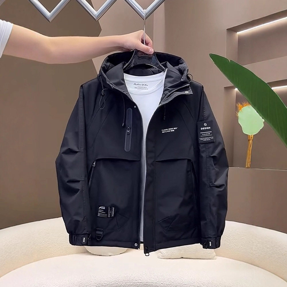 男士二棉外套秋冬季棉衣流行时尚潮牌宽松连帽工装夹棉夹克冲锋衣,男装,棉衣,淘宝优惠券,粉丝福利购,淘宝优惠卷