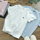 打底衫 糯糯亲肤棉 t恤中大男女童圆领休闲纯色半袖 儿童短袖 夏季