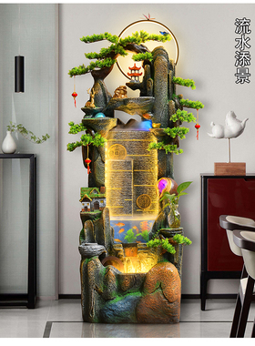 假山流水喷泉景观循环水景摆件